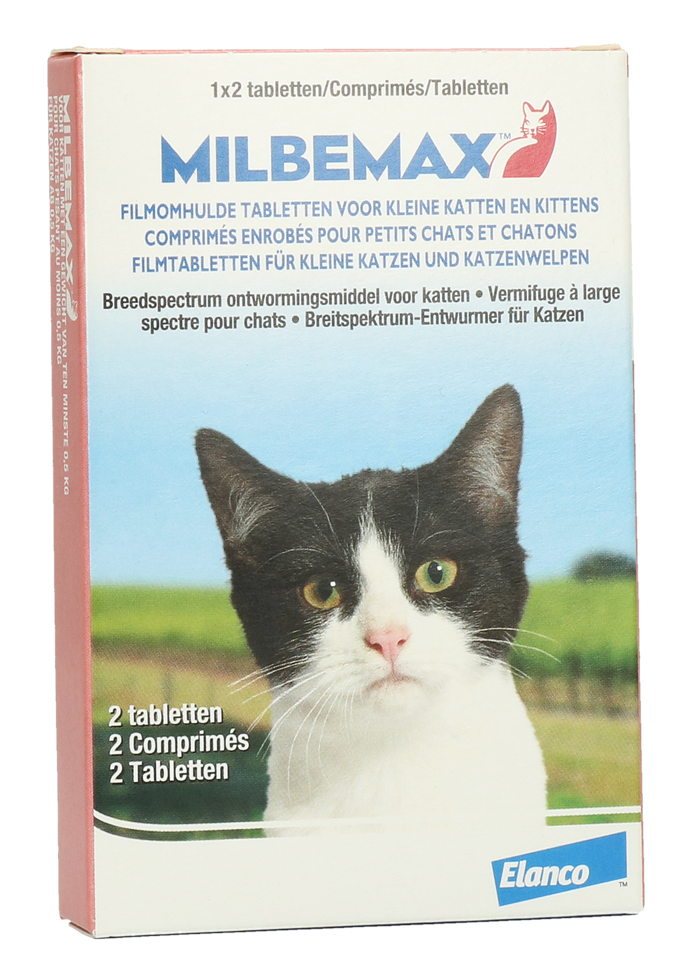 Milbemax Tabletten Kitten/Kat Klein R 2 tabl. 0,52kg Food4animals